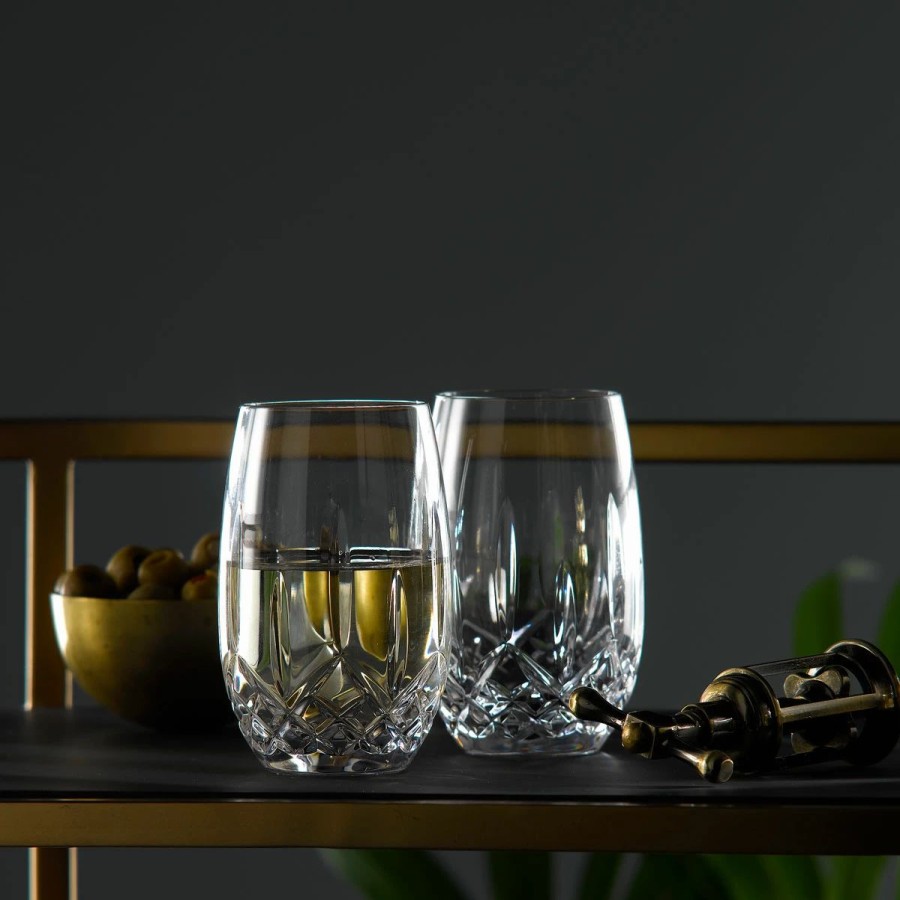 * Waterford Crystal Lismore Nouveau Stemless White Wine Pair | Wine Glasses