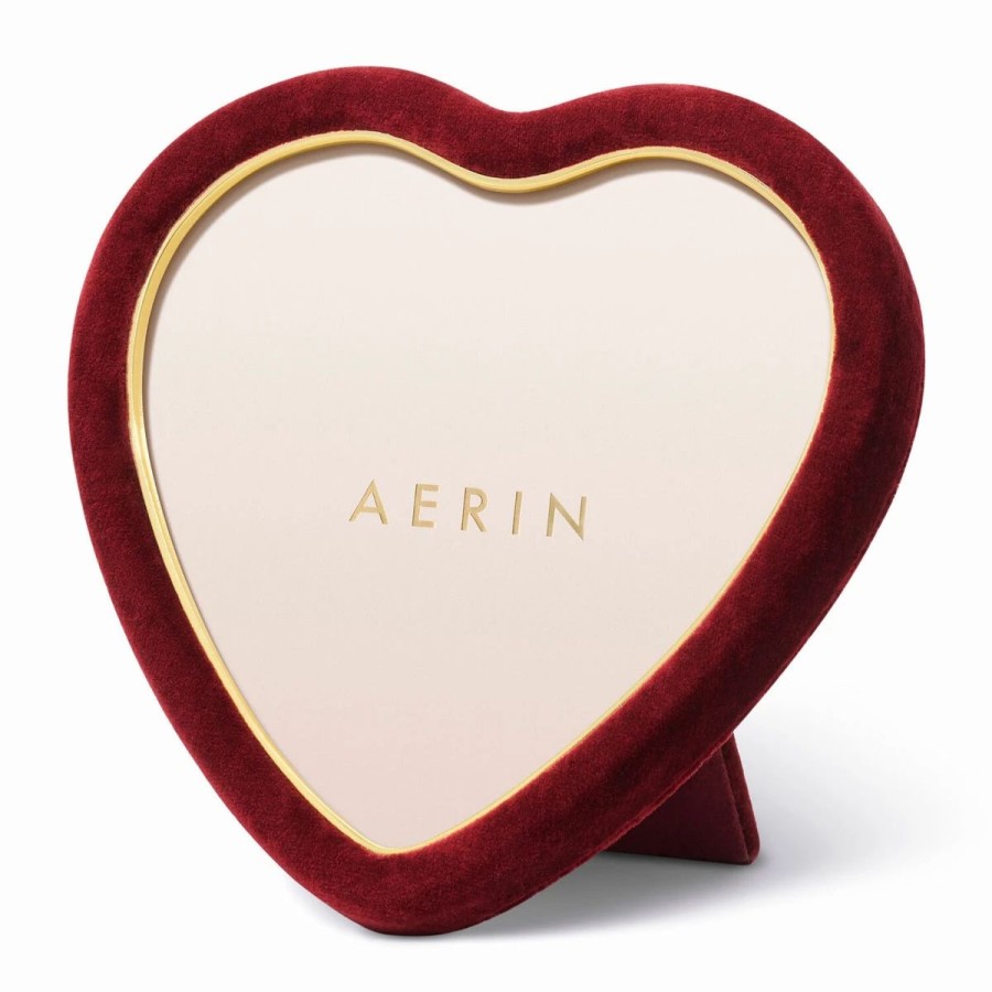 * Aerin Valentina Velvet Heart Frame, Cinnabar | Picture Frames