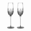 * Waterford Crystal Waterford Mastercraft Irish Lace Flute Pair | Toasting Flutes