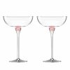 * Kate Spade New York, Lenox Rosy Glow Saucer Champagne, Pair | Toasting Flutes