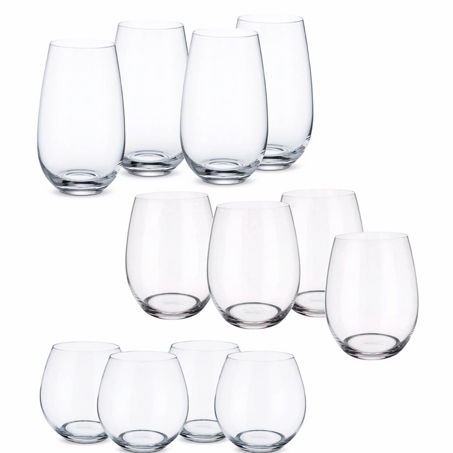 * Villeroy And Boch Entree 12 Piece Stemless Wine Glasses Set | Wine Glasses