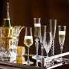 * Baccarat Crystal, Mille Nuits Flutissimo Flutes, Clear, Pair | Toasting Flutes