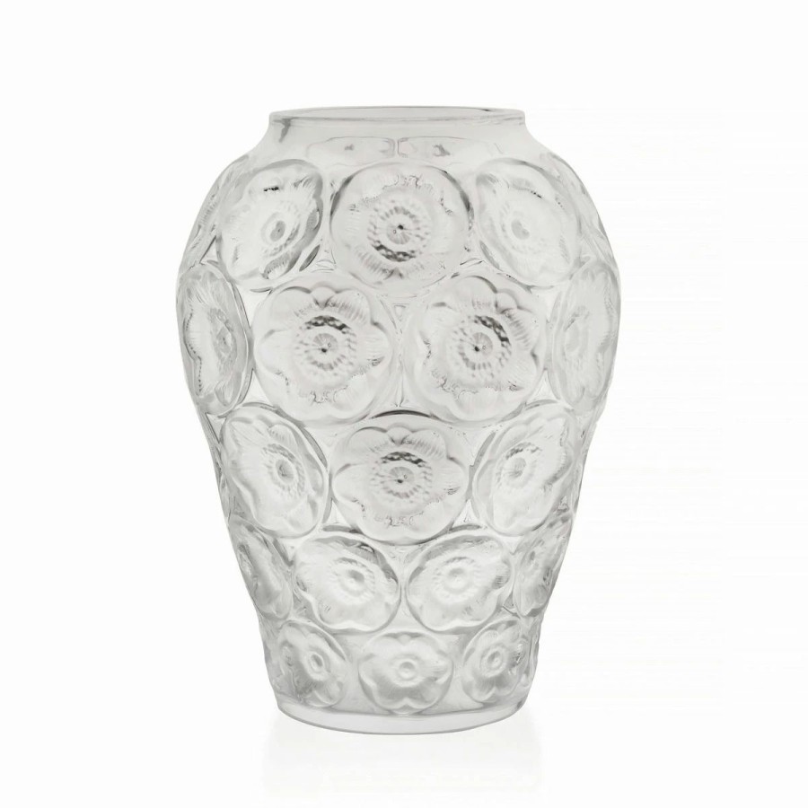 * Lalique Anemones 13 Vase, Clear | Vases