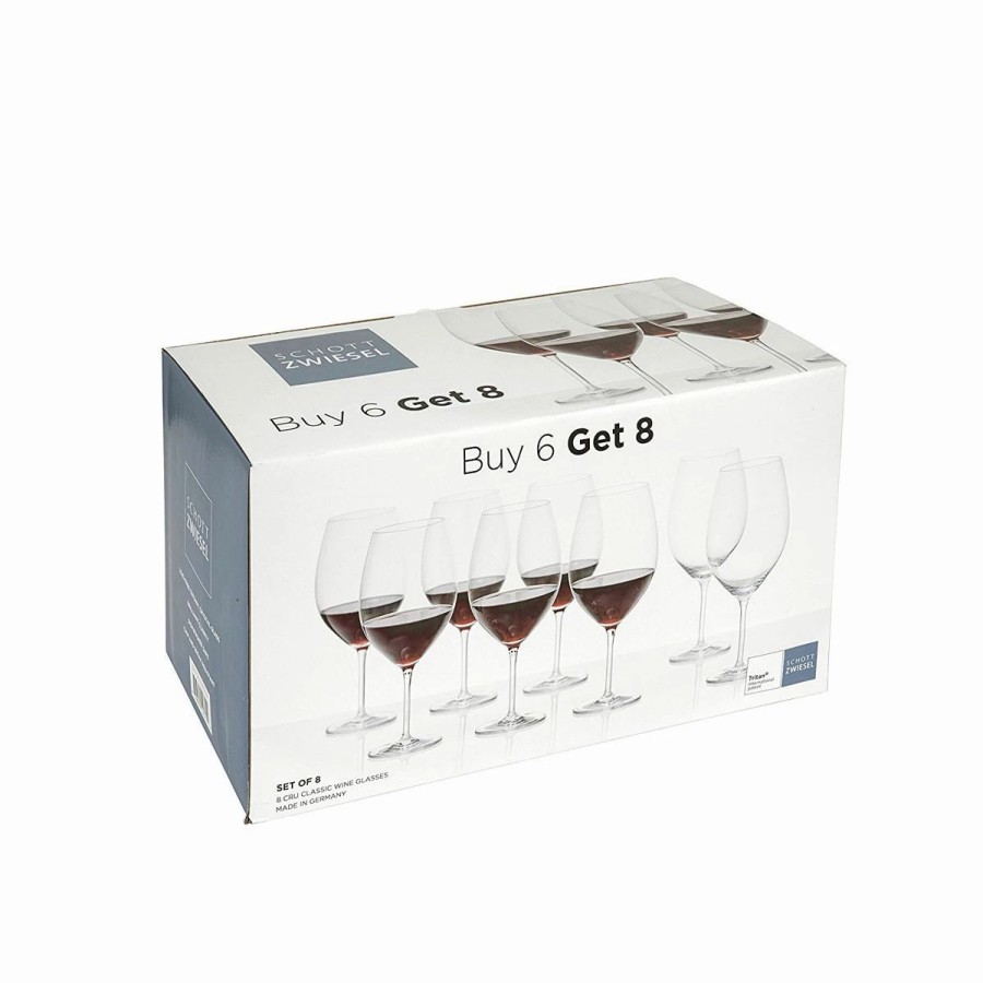 * Schott Zwiesel Fortessa Schott Zwiesel Tritan Crystal, Forte Red Wine Set 6 + 2 Free | Wine Glasses