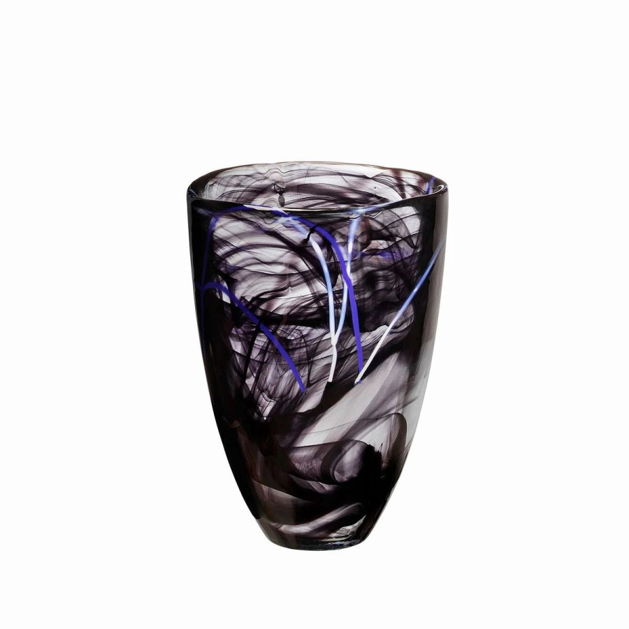 * Orrefors Kosta Boda Kosta Boda 8 Contrast Crystal Vase, Black | Vases