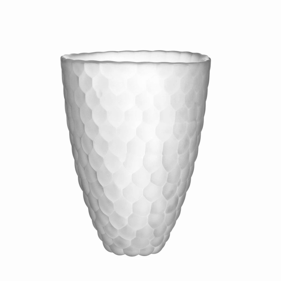 * Orrefors Kosta Boda Orrefors 7.87 Crystal Raspberry Vase Frost | Vases