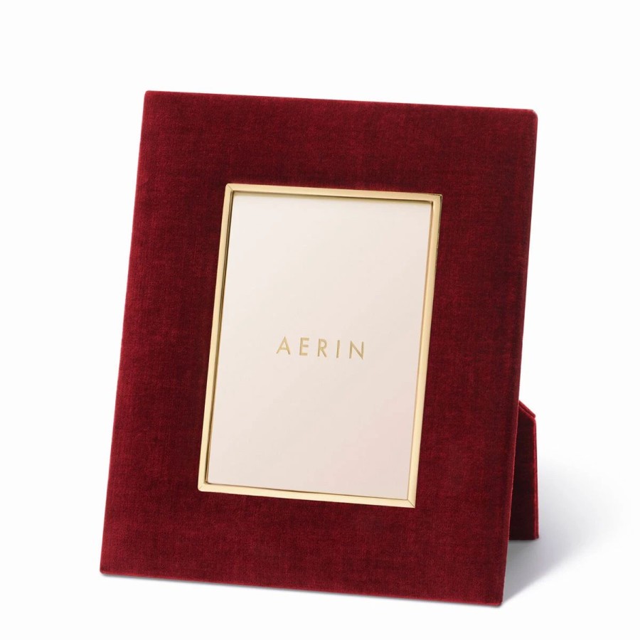 * Aerin Valentina Velvet Frame 4 6 , Cinnabar | Picture Frames