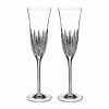 * Waterford Crystal Lismore Diamond Essence Flute, Pair | Toasting Flutes