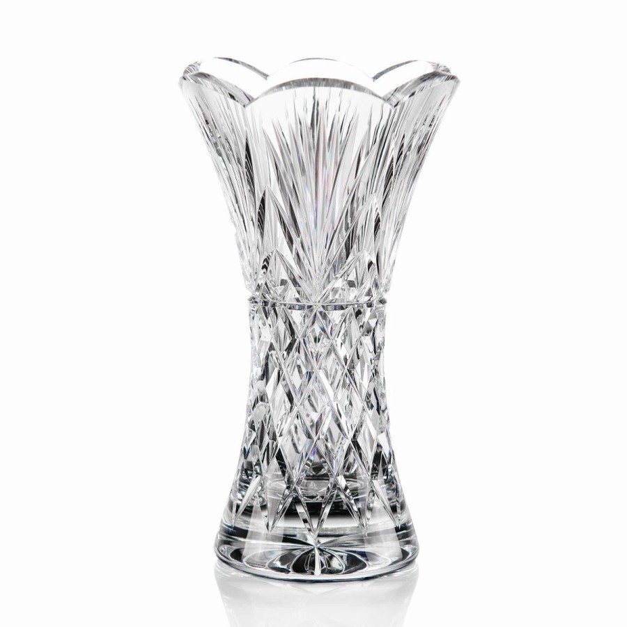 * Cashs Crystal Cashs Ireland, Crystal Art Collection Annestown 8 Scalloped Vase | Vases