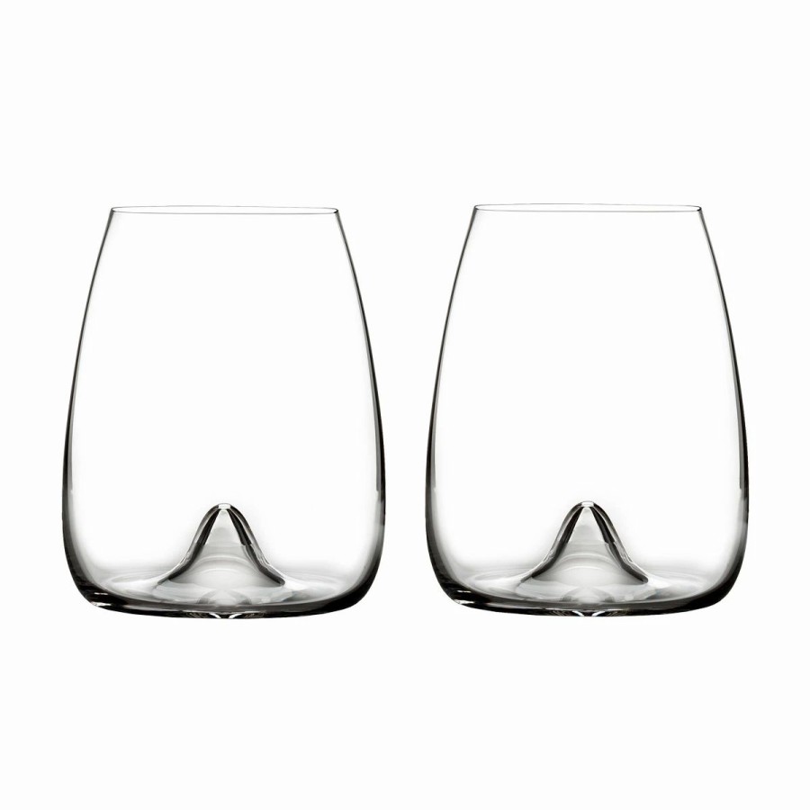 * Waterford Crystal, Elegance Stemless Wine Glass, Pair | Wine Glasses