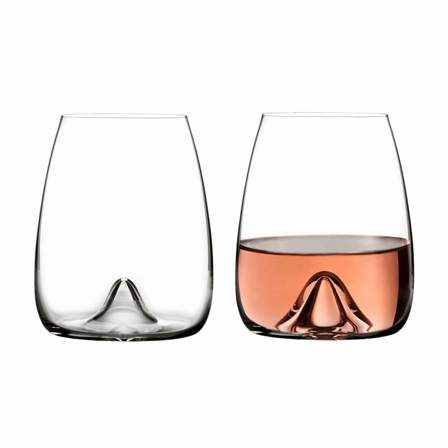 * Waterford Crystal, Elegance Stemless Wine Glass, Pair | Wine Glasses