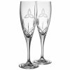 * Belleek Pottery Ltd Galway Trintity Knot Flute Pair | Toasting Flutes