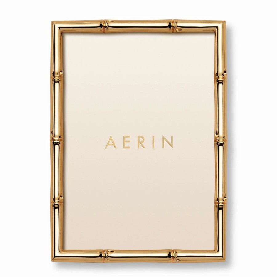 * Aerin Ava Bamboo Frame, 5 X 7 , Gold | Picture Frames