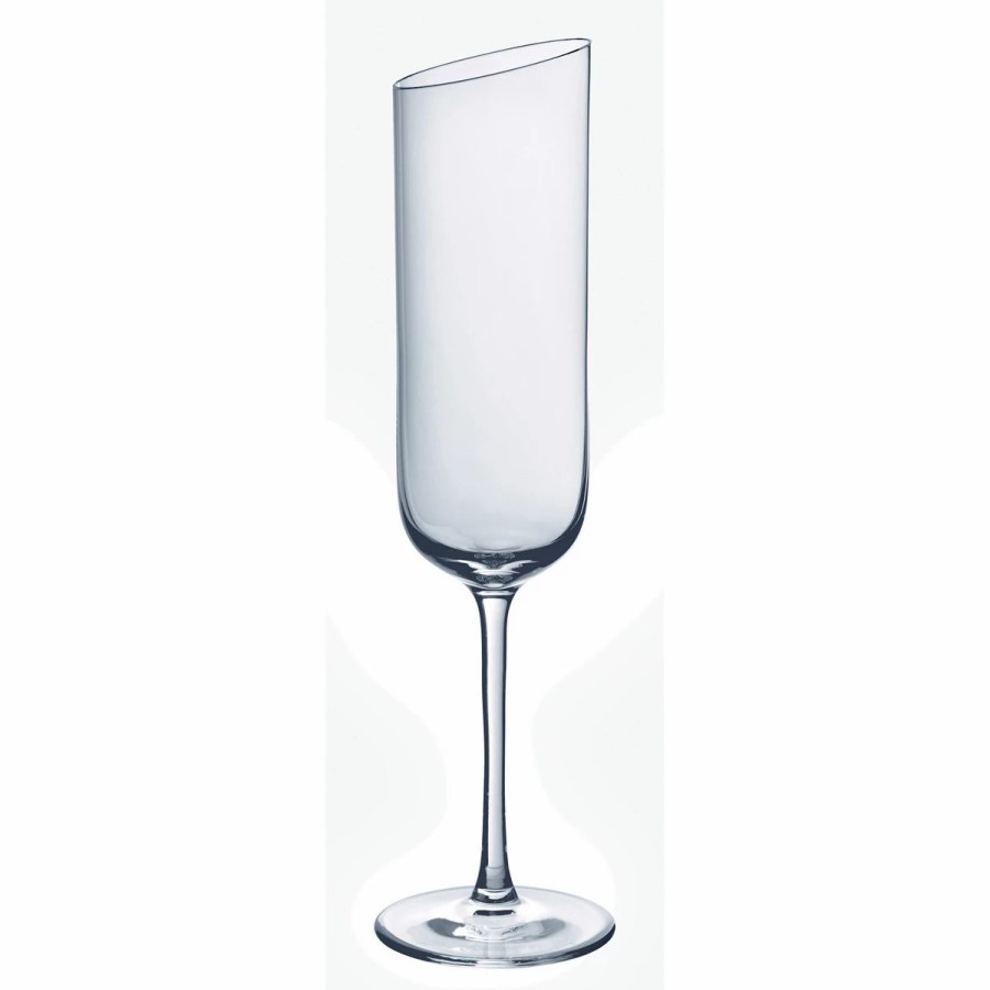 * Villeroy And Boch Newmoon Champagne Flute Glasses, Set Of 4 | Toasting Flutes