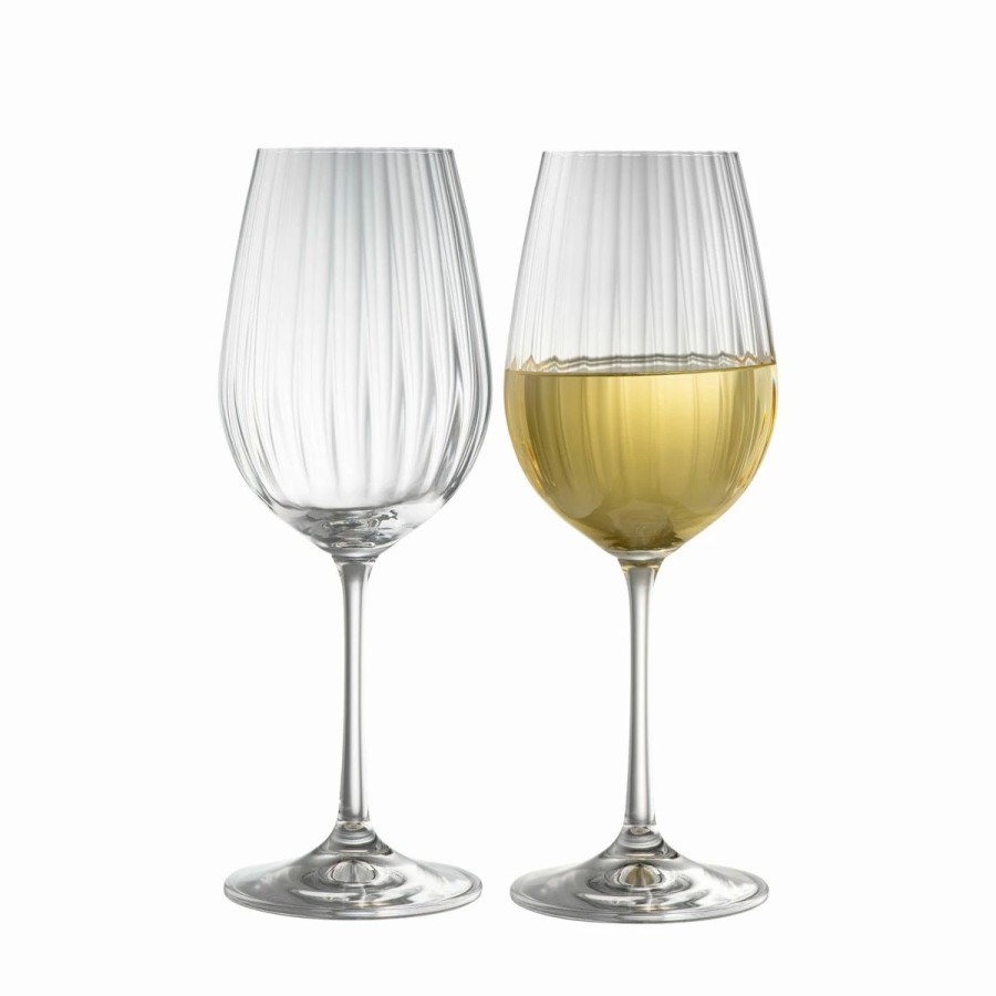 * Belleek Pottery Ltd Galway Erne Wine, Pair | Wine Glasses