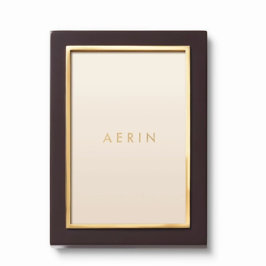 * Aerin Varda Lacquer Frame, 4 X 6 , Chocolate | Picture Frames