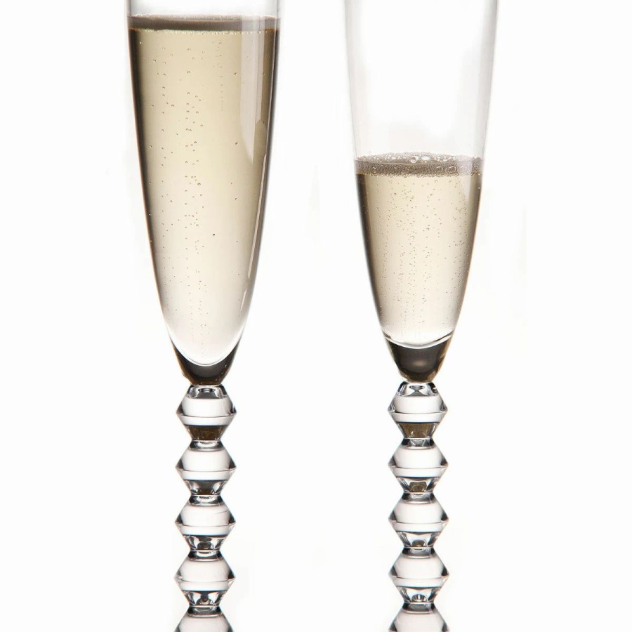 * Baccarat Crystal, Vega Flutissimo Clear Crystal Flute, Pair | Toasting Flutes