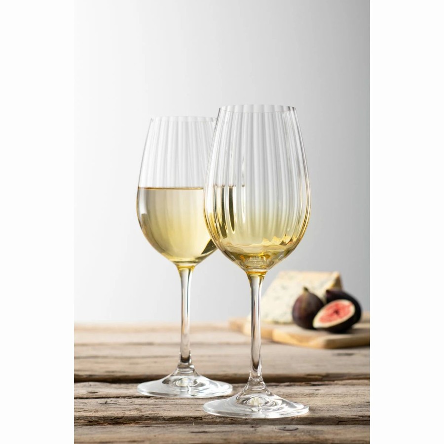 * Belleek Pottery Ltd Galway Erne Wine Pair In Amber | Wine Glasses