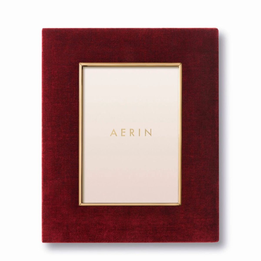 * Aerin Valentina Velvet Frame 5 7 , Cinnabar | Picture Frames