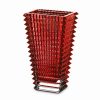 * Baccarat Crystal, Eye 11 3/4 Rectangular Vase, Red | Vases