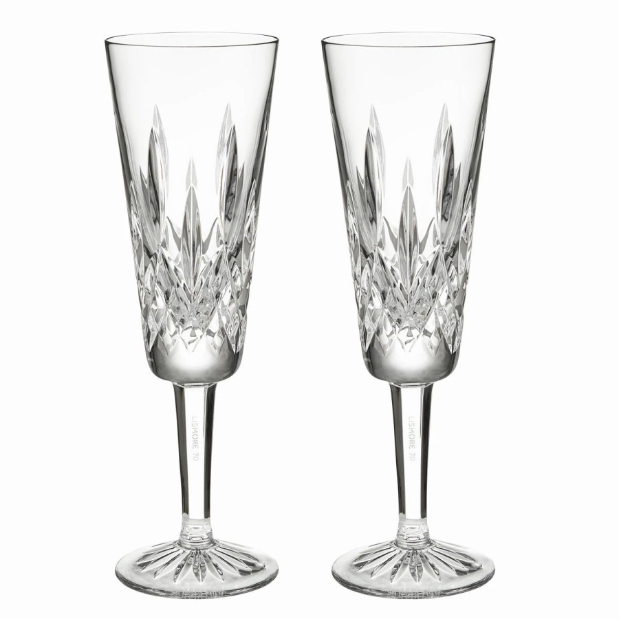 * Waterford Crystal Waterford Mastercraft Lismore 1952 Flute Pair | Toasting Flutes