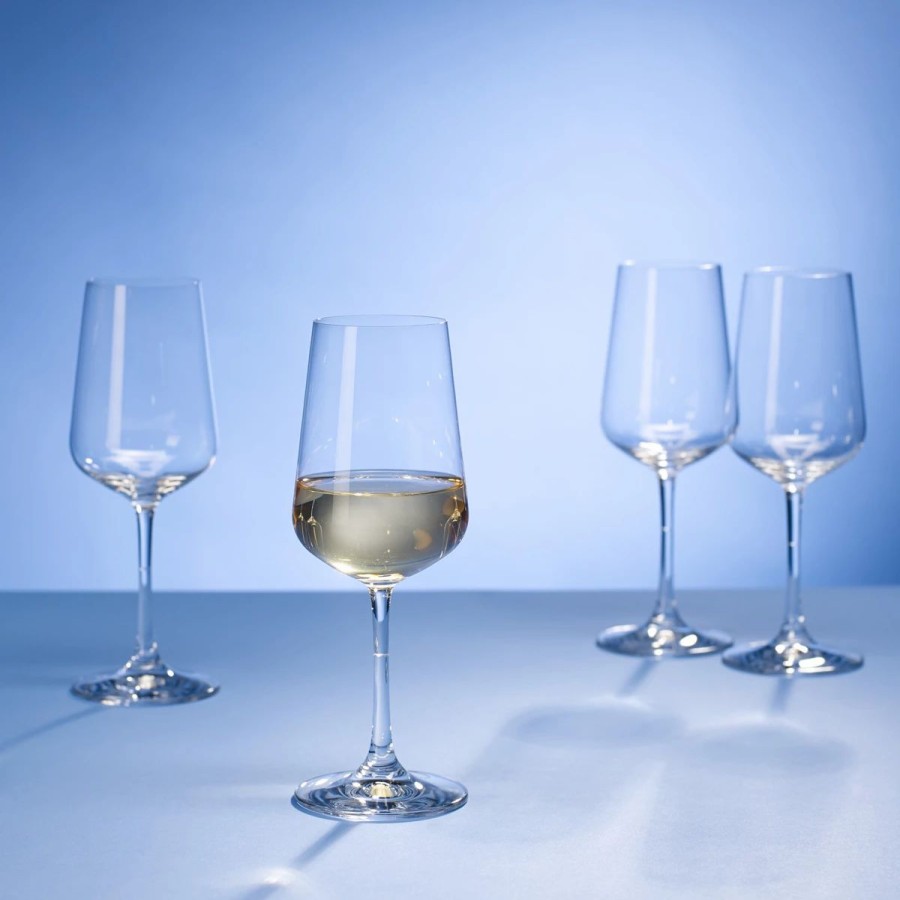 * Villeroy And Boch Ovid White Wine Glasses, Set Of 4 | Wine Glasses