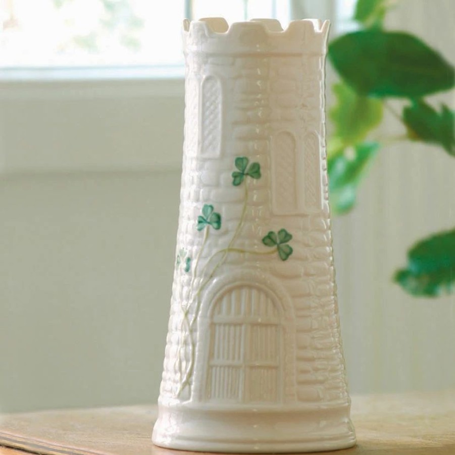 * Belleek Pottery Ltd Belleek China 7 3/4 Castle Vase | Vases