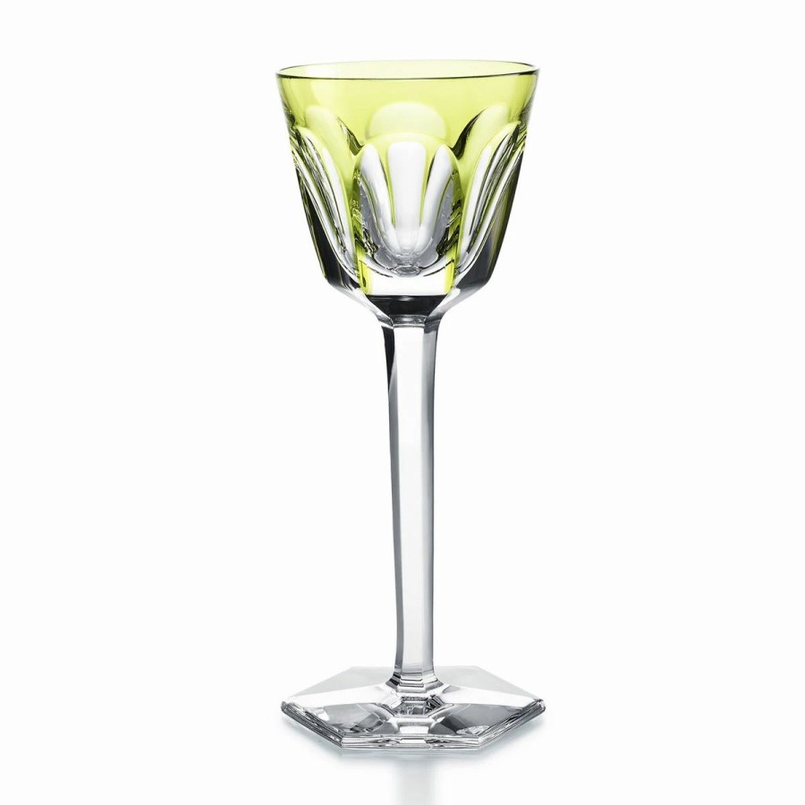 * Baccarat Crystal Baccarat Harcourt Rhine Wine Glass, Moss | Wine Glasses