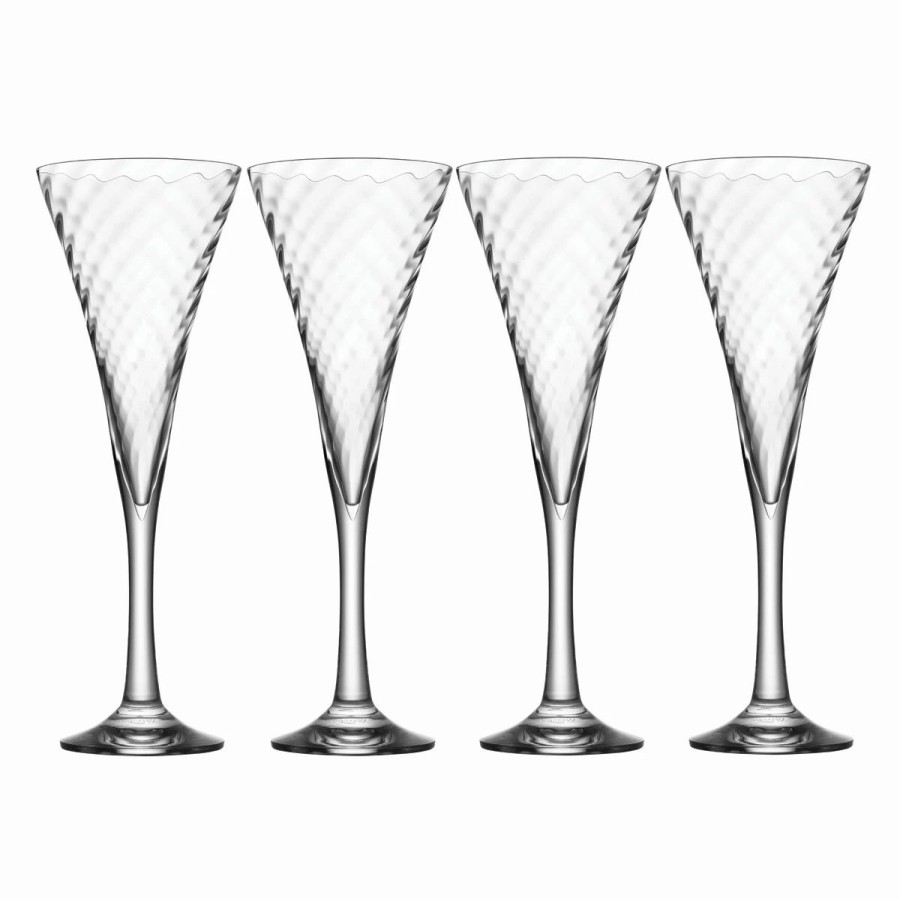 * Orrefors Kosta Boda Orrefors Crystal Helena Champagne Toasting Flutes, Set Of 4 | Toasting Flutes