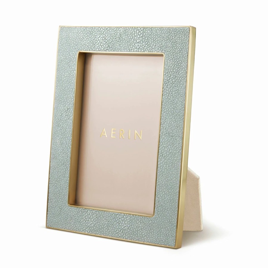 * Aerin Classic Shagreen Frame, Mist 4 6 | Picture Frames